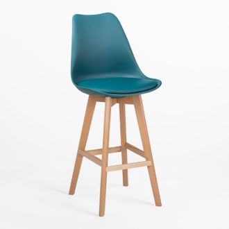 Sklum Pack De 2 Taburetes Altos 75 Cm Con Coj&iacute;n En Polipiel Nordic Sklum