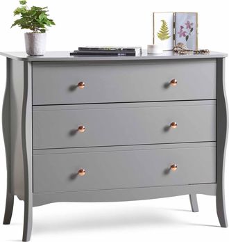 Beautify Vintage Style 3 Drawer Chest of Drawers