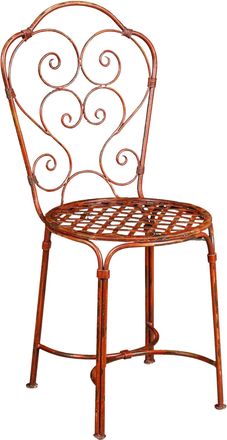 Biscottini International Biscottini - Silla De Forja 97x40x45 Cm Sillas De Asiento Redondo Sillas Antiguas De Hierro Sillas Vintage De Jard&iacute;n Y Terraza Exterior