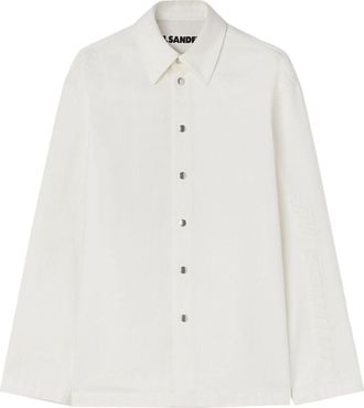 Jil Sander Off-White Logo Embossed Shirt