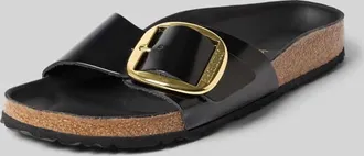 Birkenstock Gl&auml;nzende Sandalette Modell Madrid in BLACK, Gr&ouml;&szlig;e 36