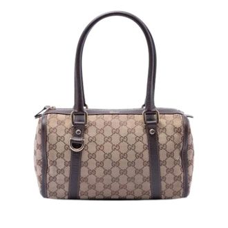 Gucci Pre-owned Handbags, female, Beige, Size: ONE SIZE Pre-owned Boston Bag