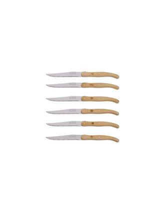 Jean Dubost Jean Dubost Set Di Coltelli Da Steak In Legno Naturale 6 Pezzi