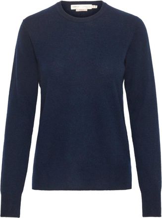 Inwear Lukka IW Pullover met ronde hals - Dames - Cashmere truien - Blauw - S/M - Kasjmier - Truien & Vesten