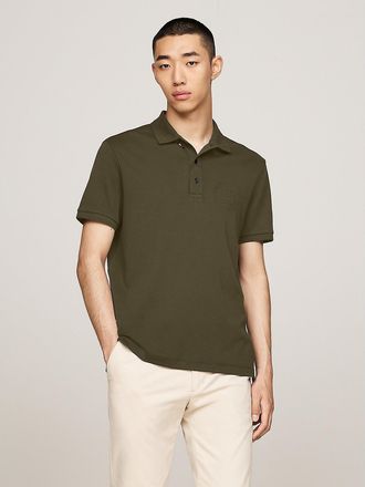 Tommy Hilfiger Mens TH Logo Interlock Regular Fit Polo - Green - XXL