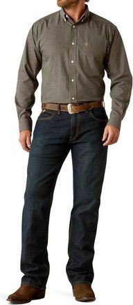 Ariat Mens Wrinkle Free Ferris Shirt In Navy