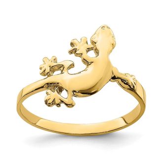 Diamond2Deal 14k Yellow Gold Lizard Ring