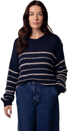 Celtic & Co. Linen Cotton Breton Sweater in Navy /Ecru Stripe at Nordstrom, Size X-Small