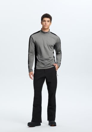 Icepeak Funktionsshirt ICEPEAK ICEPEAK FLEMINTON, Herren, Gr. XXL, lead, grau, Jersey, Obermaterial: 92% Polyester, 8% Elasthan, hoch geschlossener Ausschnitt