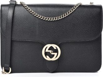 Gucci Dollar Calfskin Interlocking G Shoulder Bag