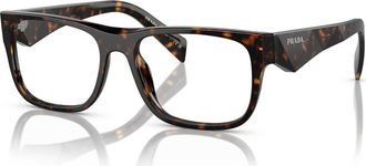 Prada 53mm Rectangle optical glasses in Green at Nordstrom
