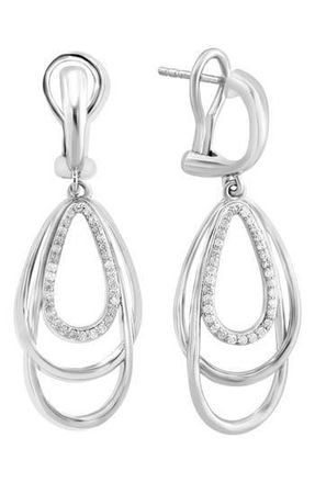 Effy Diamond Layered Drop Earrings - 0.38ct. in Silver at Nordstrom Rack