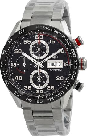 Tag Heuer Pre-Owned Tag Heuer Carrera Chronograph Automatic Black Dial Mens Watch Cbn2a1aa.Ba0643