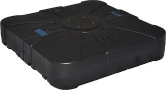 ED&Egrave;N JARD&Iacute; Base Parasol Rellenable 100 kg HDPE Negro con Ruedas