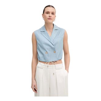 Gaud&igrave; Doppiopetto Vest - Dames - Pakken - Blauw - Maat: M Katoen