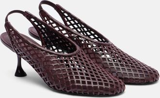 Proenza Schouler Tee 60 perforated leather slingback pumps