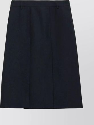 Prada midi skirt with side slit and pleats