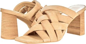 Dolce Vita Poira Sandals Beige Suede Square Toe Block Heel ZAP795