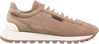 Brunello Cucinelli Brown Lace-up Sneakers