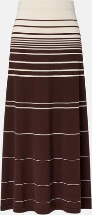 Faithfull The Brand Gonna lunga a fisarmonica in misto cotone a righe