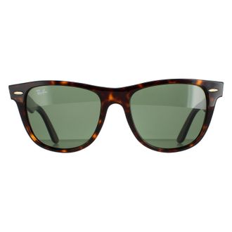 Ray-Ban Rectangle Tortoise Green Sunglasses in Brown