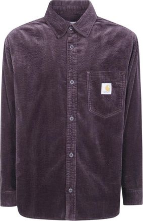 Carhartt Work in Progress Loyde Shirt - Heren - Casual Overhemden - Paars - L - Katoen - Overhemden