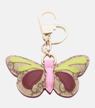 Gucci Ciondolo da borsa in pelle GG