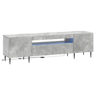 vidaXL Mueble De Tv Led Gris Hormig&oacute;n Madera De Ingenier&iacute;a Vidaxl