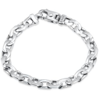 Pompeii3 Braccio Mens 36 Gram Designed Link Solid Silver Bracelet 8.5 Size: 8.5