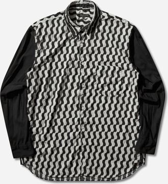 Comme Des Gar&ccedil;ons Men s Mixed Pattern Longsleeve Shirt White / Black