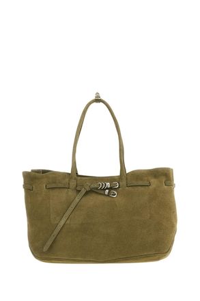 Margesherwood Green Grandma Used Large Suede Shoulder Bag