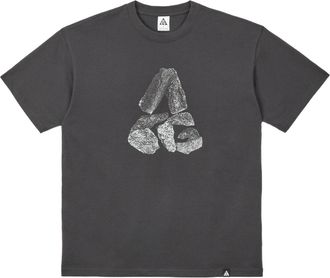 Nike Mens Nike x ACG Series Minimalistic Alphabet Logo Printing Round Neck Loose Casual Short Sleeve Dark Grey T-Shirt DJ5805-060