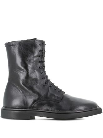 Alexander Hotto Stivali stringati con zip - BLACK