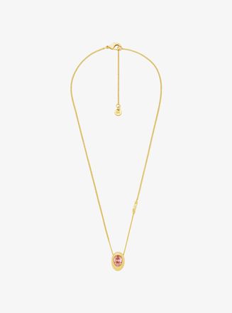 Michael Kors Oval Stone Pendant Necklace