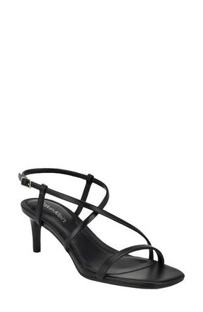 Calvin Klein Ishaya Ankle Strap Sandal in Black at Nordstrom, Size 5.5