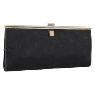 Dior Pre-owned Trotter Canvas Clutch - Dames - Pre-owned - Zwart - Maat: ONE Size Leer