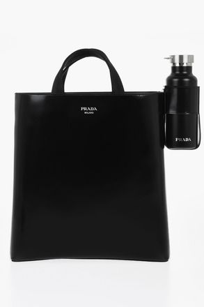 Prada Borsa Tote in Pelle Spazzolata con Borraccia Abbinata Prada