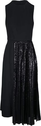 Michael Kors Abito plissettato con paillettes - Nero