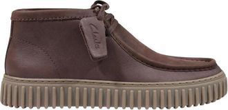 Clarks Torhill Hi - Heren - Veterlaarzen - Bruin - 45 EU - Leer - Schoenen