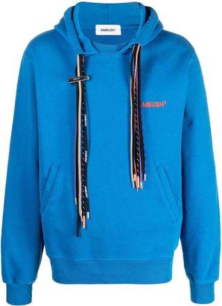 AMBUSH Blue Logo Cotton Hoodie