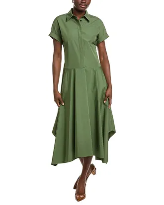 Lafayette 148 New York Collared Drop Waist Dress