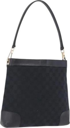 Gucci Pre-owned Shoulder Bag - Dames - Vintage Schoudertas - Zwart - ONE Size - Leer - Vintage