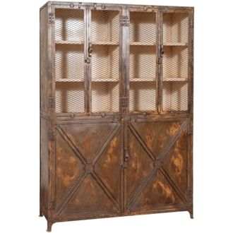 Biscottini International Armario De Hierro Con Acabado Antiguo