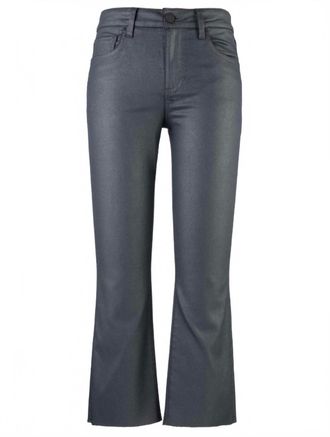 Kut from the Kloth Womens Kelsey High Rise Ankle Flare Jeans With Raw Hem In Silver Bell