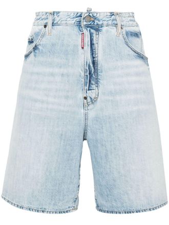 Dsquared2 wide-leg denim shorts - men - Cotton/Cotton/Polyester/Polyester - 52 - Blue