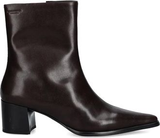 Vagabond 57mm Giselle pointed-toe ankle boots - women - Calf Leather/TENCEL/Organic Cotton/Rubber - 37 - Brown