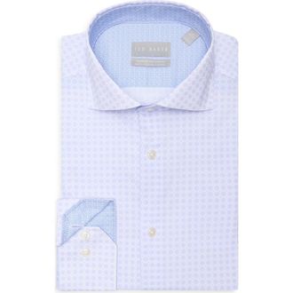 Ted Baker Slim Fit Advanced Tech Stretch Dress Shirt in Light Purple at Nordstrom Rack, Size 14.5 - 32/33