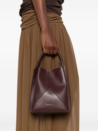 Victoria Beckham Womens Handbag Top-Handle Bordeaux Leather Burgundy Handbags Hand Bags