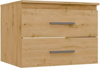Topeshop Nel 60 - Mueble Bajo Lavabo Ba&ntilde;o - 2 Cajones - 60x50x45 Cm - Roble Artisan