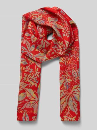 Lauren Ralph Lauren Seidenschal mit Label-Schriftzug in Orange, Gr&ouml;&szlig;e 1